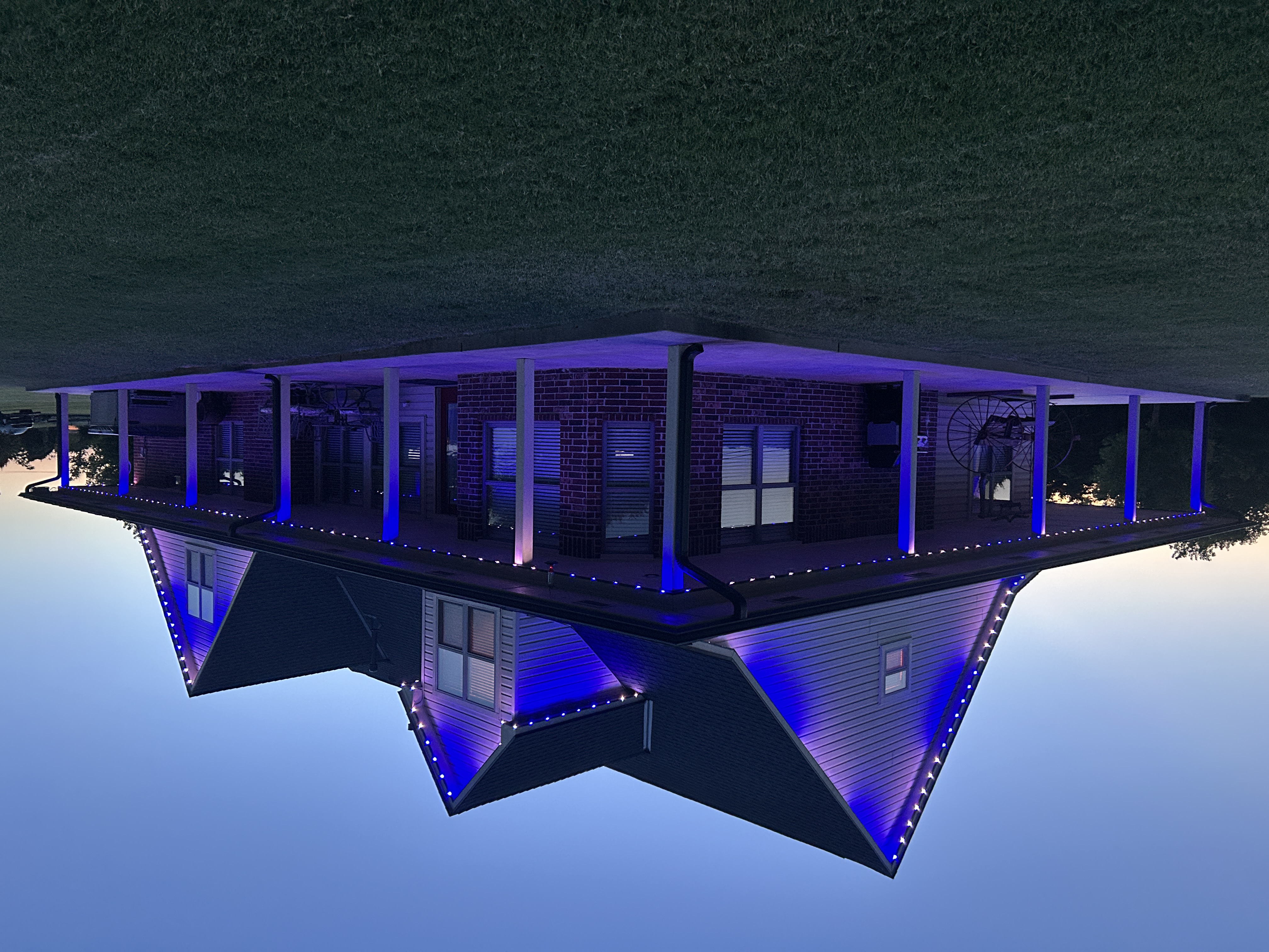 Christmas night house lighting demo